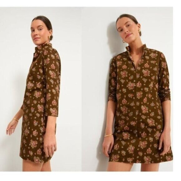 Tuckernuck Dresses & Skirts - Tuckernuck | NEW Hazel Bouquet Corduroy Clifton V-neckline Mini Dress Size L